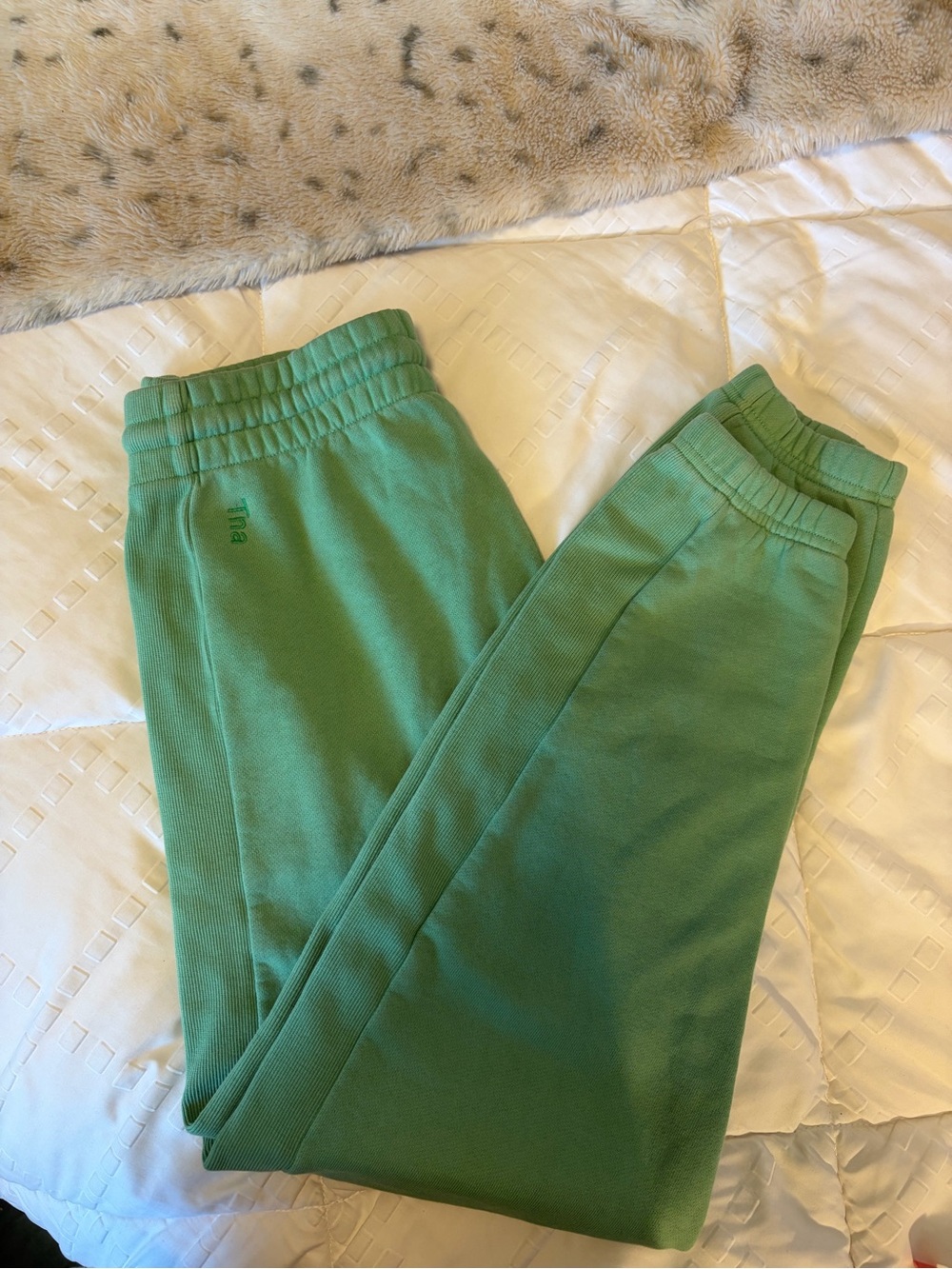 Tna boyfriend Green Sweatpants - Soft Elastic Waist Joggers